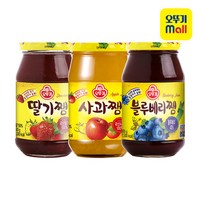 딸기쨈 500g+사과쨈 500g+블루베리쨈 500g, 단품