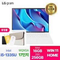 LG전자 2023 그램 17인치 인텔 i5 13세대 윈도우11 16GB 256GB, 17ZD90RU-GX56K, WIN11 Home, 코어i5, 화이트