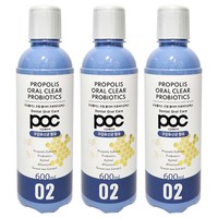 POC Pro 오랄클리어 프로폴리스 프로바이오틱스 찌꺼기 천연성분 가글, 600ml, 3개