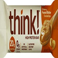 thinkThin Protei Bars Creamy Peanut Butter - 2.1 oz thinkThin Protei Bars 크림 땅콩 버터 2.1온스, 1개, 59g