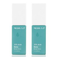 Medix 5.5 MEDIX 비타민C 크림 비타민F 부스터 세럼 바디 로션 모이스처라이저 2PC 스킨 케어 세트 고르지 못한 피부톤 검버섯 성피부 자외선 손상 해주는 퍼밍 브라이트, 1.70 Fl Oz (Pack of 2), 20% AHA Renew Exfoliating Boos