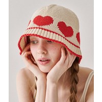 론론 RONRON HEART SUMMER KNIT BUCKET HAT BEIGE