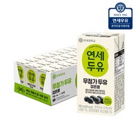 연세두유 무첨가 두유 검은콩, 190ml, 24개