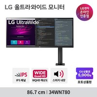 LG전자 34WN780 86.7cm IPS WQHD 75Hz 360모니터, 방문수령