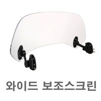 오토바이 와일드 보조스크린 윈드쉴드 바람막이 범용, 대형(투명), 1개