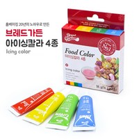 브레드가든 식용 베이킹 색소 아이싱칼라 14g x 4종세트, 56g, 1세트