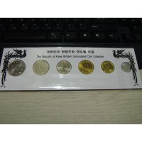 옛날돈 케이스보관 - 1991년 1원 5원 10원 50원 100원 500원 6종 미사용주화 세트, 1개