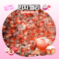 *가정의달특가행사 * 안주인몰 상큼달콤 리치젤리 1000g 1kg 개별 대량 주스 45%함유 힐링 부모님 학교 간식 디저트 건과일 선물, 1개