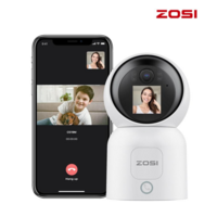 ZOSI 스마트 AI 400만 화소 고화질 무선 카메라 Wi-Fi 홈 CCTV 실내용 양방향 영상통화, C519M