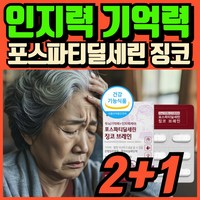 포스파티딜세린 뇌영양제 식약청인증 인지력케어 ps 포스파디딜세린 브레인 기억력개선 두뇌건강 도움, 3개, 30캡슐