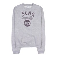 [라벨루쏘] [와일드 동키] 공용 에스유엔오 코튼 맨투맨 FG SUNO HEATHER GREY