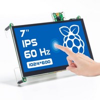 SunFounder Raspberry Pi 스크린 7인치 터치스크린 1024X600 IPS 디스플레이 USB HDMI 휴대용 미니 모니터 최신 7인치 Raspberry Pi 모니터 스탠드 및 듀얼 스피커 포함, TS7-프로