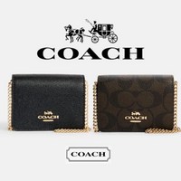 COACH 코치 스몰 체인 크로스백 크로스 지갑 블랙 / 브라운