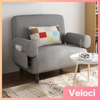 Veloci 접이식 소파베드 쇼파침대 패브릭 소파, 80CM, 01.그레이