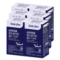 데일리원 상어연골 콘드로이친 골드 1200 1 200mg X 60정 6통, 6개