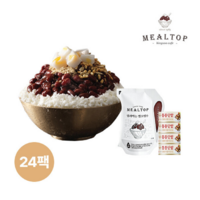 [KT알파쇼핑]밀탑 얼려먹는 밀크 빙수 200ml 24팩 + 복음자리 통통단팥 120g 4캔, 24개