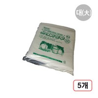 쓰레기봉투 분리수거봉투(대/백색/20매) 76*90cm(배접)약 80L 5개