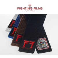 fighting films 파이팅필름 유도 시합용벨트 IJF Approved Belt, 블랙, 1개