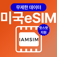 미국 무제한 데이터 esim 이심, 10일, 매일2G후 속도제한 무제한, 1개