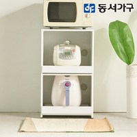 동서가구 네오 메플린 500 미니 렌지대 2선반 주방수납장 NEO1445, 화이트, 2단