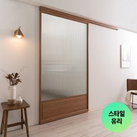 리바트집테리어 우디 원슬라이딩 중문 800~1000(스타일유리)