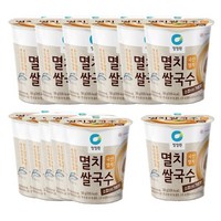 청정원 멸치 쌀국수 소컵, 58g, 12개