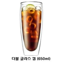 더블월 이중 글라스 5종 더블글라스 유리컵, 1개, 더블월 이중 글라스 650ml