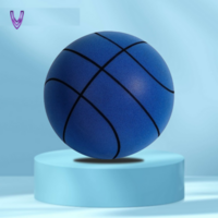 뷰캐스터 무소음 농구공 소프트볼 사일런트 볼, 블루 7호 (지름 24cm), 1개