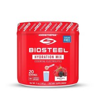 BioSteel 제로 슈가 하이드레이션 믹스 5가지 필수 전해질이 함유된 훌륭한 맛의 수분 공급 혼합 베리 맛 욕조 당 20회 분량, 1개, 140g