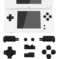 eXtremeRate Nintendo DS Lite 핸드헬드 콘솔용 블랙 교체 풀세트 버튼 커스텀 D-pad A XY Start 선택 RL 파워 볼륨 키 NDS, Black