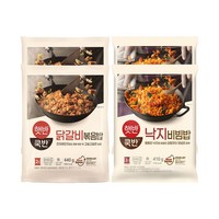 CJ 햇반쿡반 닭갈비볶음밥 440g 2팩+낙지비빔밥 410g 2팩 총8인분, 1개