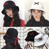오너굿 면 벙거지[S1197-레드스트링]모자 여성벙거지 버킷햇