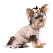 퍼피앤젤 빅 리본 니트 스웨터, 베이지