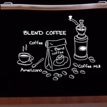 카페스티커_coffee blending 1:2, 화이트, 1개