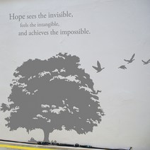 꿀밤 그래픽스티커 나무그늘, 올리브