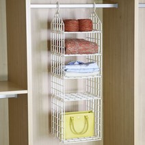 홈앤하우스 옷장 안 선반행거 세트, 아이보리, 1세트