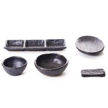 토가마 느낌 1인 다이어트세트, 5종 (밥공기, 국공기, 접시, 종지, 수저침)