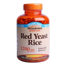 선다운네츄럴스 레드 이스트 라이스 1200mg 캡슐 글루텐 프리, 240개입, 1개