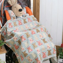 코니아일랜드 극세사 블랭킷 L, 빈티지레빗(블루)