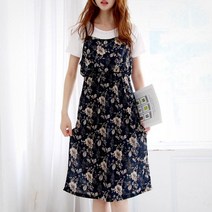 올라샵 탑 레이어드 반팔 원피스