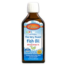 칼슨랩스 키즈 노르웨지안 더 베리 파이네스트 피쉬 오일 800mg 오메가 3, 200ml, Orange, 1개