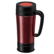 피오 커피드립 썰모 보온보냉 텀블러 컵, 레드, 400ml