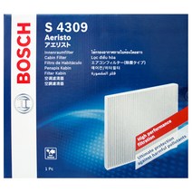 보쉬 차량용 프리미엄 에어컨 히터 필터, S4309, 1개