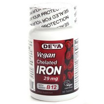 데바 비건 킬레이트 철분 29mg 타블렛 글루텐 프리, 90개입, 1개
