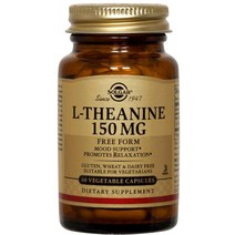 솔가 L-테아닌 프리폼 150mg 베지터블 캡슐 글루텐 프리, 60개입, 1개