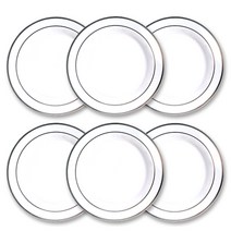 데일리굿 일회용 플라스틱 모던 실버접시 18cm, 6개입, 2개