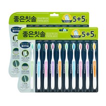바른생활 좋은칫솔 초극세모, 10개입, 2개