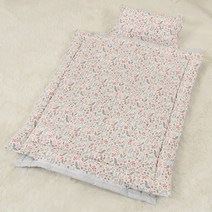 이지베이비 순면 유아 사계절 일체형 낮잠이불세트 마이크로화이바베개솜, 밤비 핑크