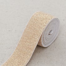 코하스아이디 샤이니 펄 고무줄 폭 28mm 길이 180cm, 골드, 1개