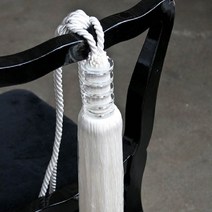 메종텍스타일 크리스탈 라운드 커튼 타이백 83cm, 백아이보리, 1개